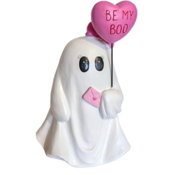Adorable Halloween Girl with Be My Boo Balloon and Pin Bow - Picture 1 of 4